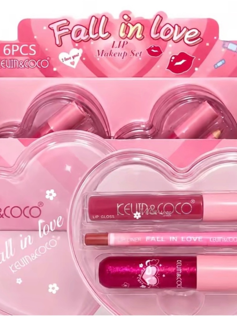 Kevin & Coco Fall In Love Lip Set — Pink